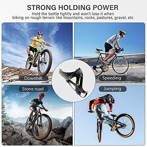 Doocu Carbon Water Bottle Cage Bike Water Bottle Holder Lightweight Bike Bottle Holder Sturdy Durable Bike Cup Holder Easy To Install Great For Road Bike/Mountain Bike (Glossy Black 1 Pack) #TOP2