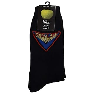 The Beatles ‘HELP!’ (Noir) Chaussettes (Taille unique = EUR 41-45) - Les Beatles, Paul McCartney, John Lennon, RIngo Starr, George Harrison