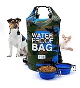 kathson Dog Food Travel Bag Portable Dog Food Storage with Collapsible Dog Travel Bowls 58 Cups L...