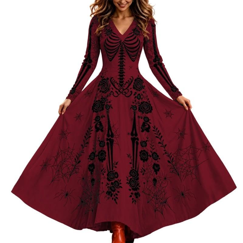 Adult Halloween Costumes Woman Dresses for Women Womens Costume Gothic Dress 1950s Ladies Outfits Prom Skeleton Devil UK Witches Wedding Women's Adults Plus Size White Clothes