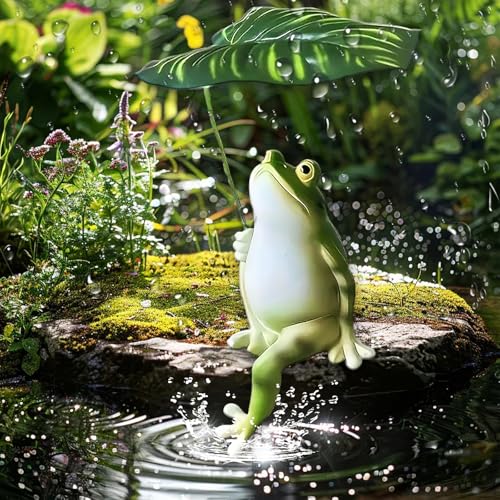 DONGDA Harz Frosch Garten Dekoration, Lustig Frösche Figurch Garten Statue wasserdichte Frosch Deko, Teich/Rasen/Haus/Für Terrasse Ornamente Geschenk