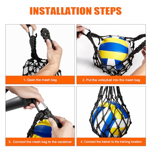 Volleyball Spike Trainer, Volleyball Training Aids, Volleyball Attack Trainer, Adjustable Volleyball Spiking Training System can Improve Your Serving, Jumping, Arm Speed and Spiking Power - Image 6