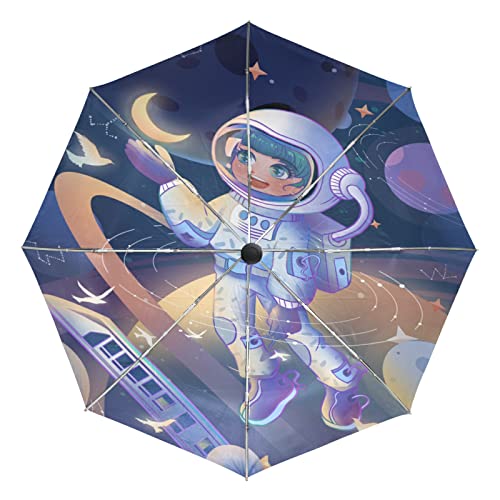 Parapluie voyage espace planète ultra-léger pour les sorties scolaires des enfants