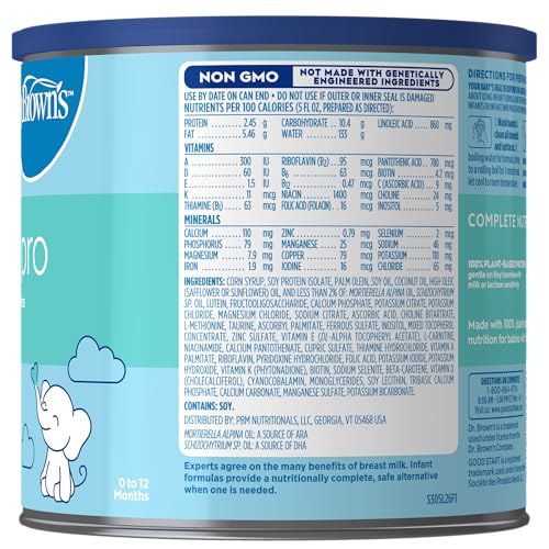 Good Start | Dr. Brown\'s Soy-ease Pro Baby Formula Powder, for Sensitive Tummies, Dairy Free and Lactose Free for Fussiness and Gas, Non-GMO, 20 Oz - Thumbnail 2