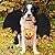 Vivifying Dog Bat Wings, Dog Halloween Costume with Pumpkin Bell, Adjustable Pet Cosplay Costumes for Puppy Dog and Cat (Neck?15 - 24.8 in/Chest: 18.5-32 in)
