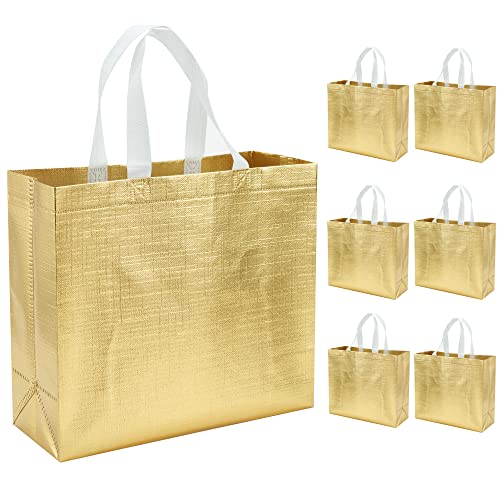 Tendwarm 6 Pcs Reusable Large Gift Bags with Handles for Party Wedding