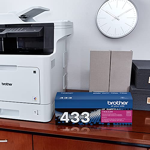 Brother Genuine High Yield Toner Cartridge, Tn433M, Replacement Magenta Toner, Page Yield Up To 4,000 Pages, Amazon Dash Replenishment Cartridge, Tn433 #TOP3