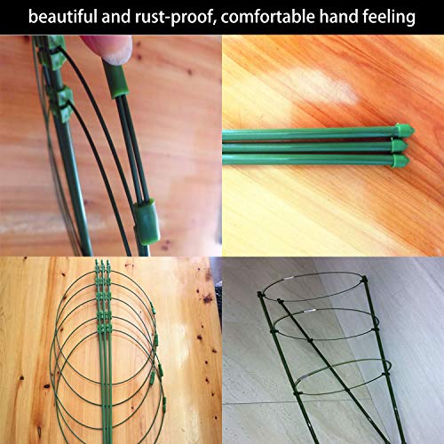 image for SETROVIC 90” Plant Support Cages with 3 Adjustable Rings, Growth Cag