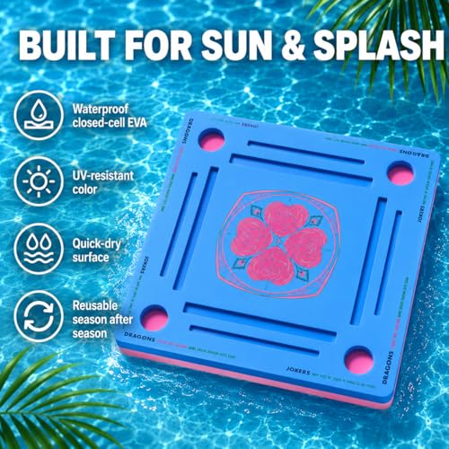 Mesa flotante de espuma para Mahjong 32" con portavasos miniatura 3