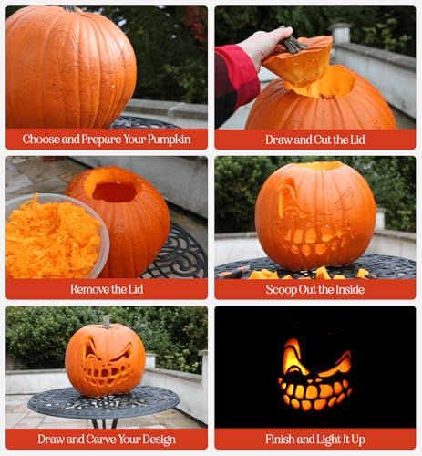 Halloween Pumpkin Carving Kit Case - Complete Pumpkin Carving Set With Saw Pumpkin Carving Knife - Halloween Pumpkin Carving Tools - Pumpkin... - Image 7