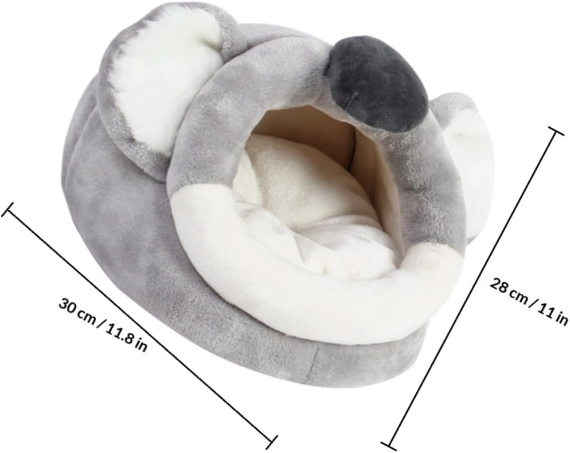 Luxshiny Small Pets Cave House XL Plush Thickened Warm Hamster Winter Bed Nest Cozy Guinea Pig Hideout for Small Animals