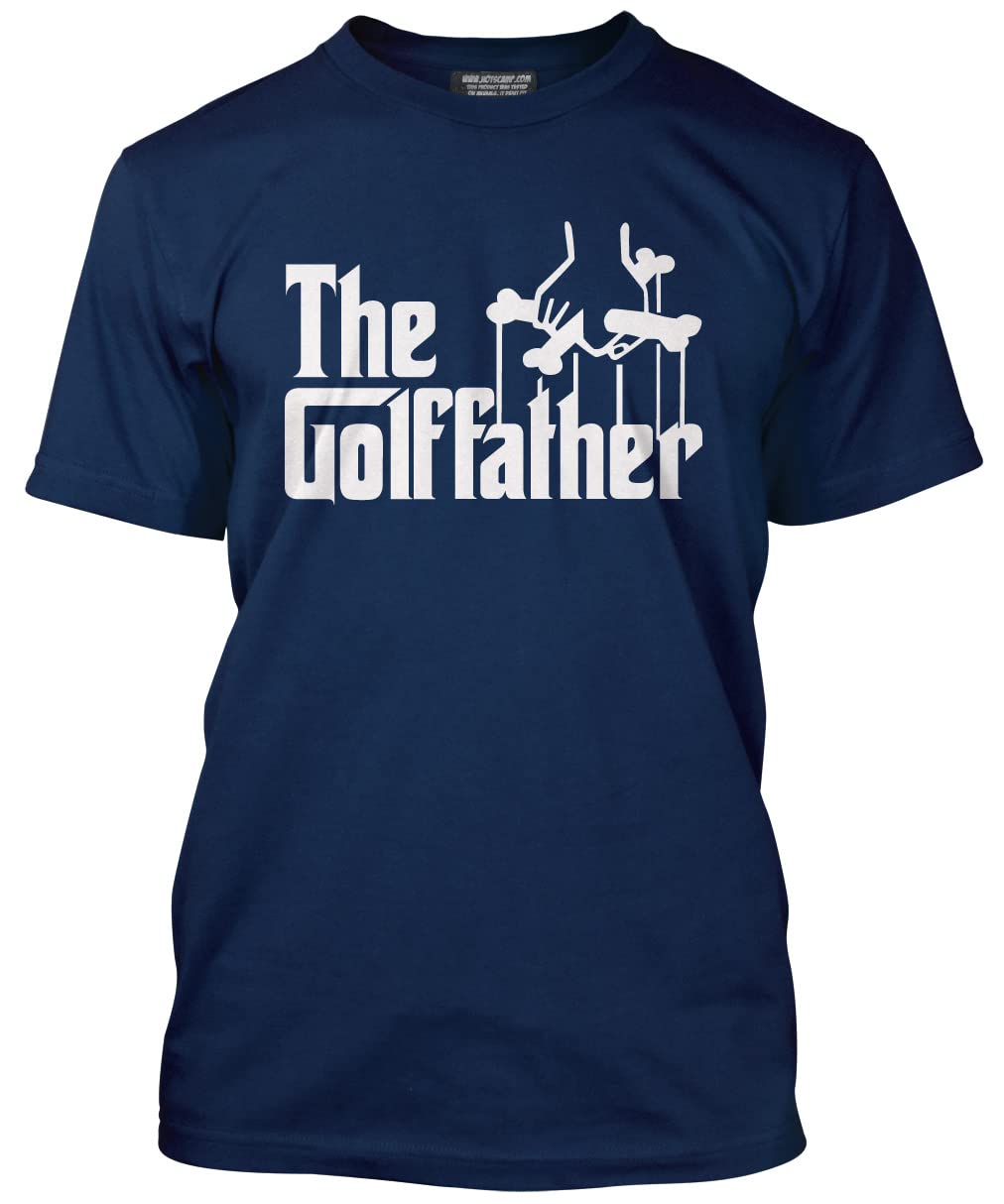 Hotscamp Men's Navy Golf Father Unisex T-Shirt - XX-Large