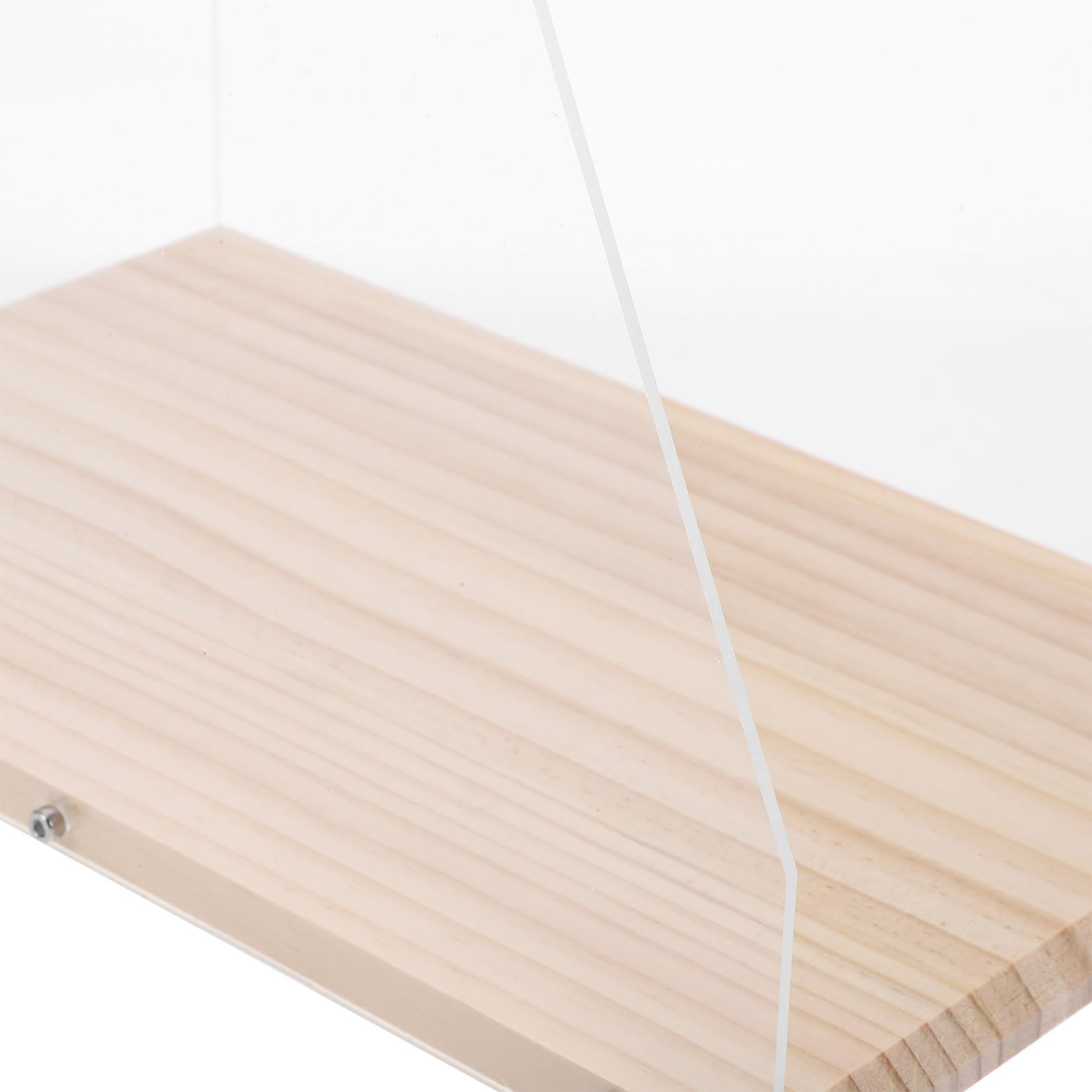 Mobiletto Porta CD e Dvd in Legno Trasparente, Vetrina Espositore per Dischi in Vinile e Libri, Scaffale Compatto da Scrivania per Organizzazione Media e Biblioteca Personale