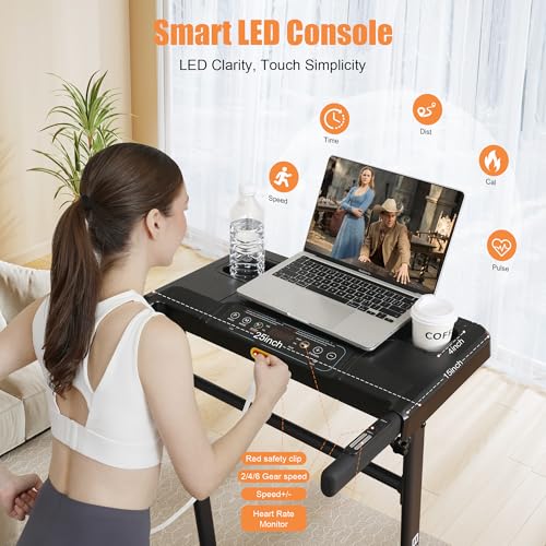 Image of BARWING Foldable Incline Walking Pad 3.0 /3.5 HP Treadmills for Home, 7.5 /8.5 MPH Under Desk Treadmill with Handles, Foldable Treadmill with Quiet Brushless, 330 LBS Weight Capacity