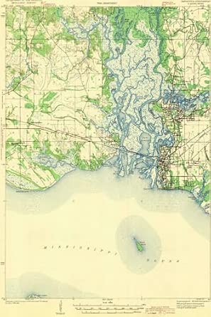 Pascagoula Mississippi Map Journal Vintage Map Notebook