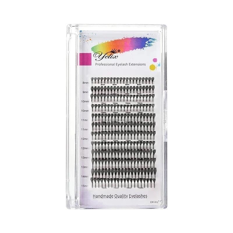 BID Yelix Spire Eyelashes Extension Feather Shape Individual Lashes Brazilian Volume (8 mm 0.07 D mix curl)-image-10