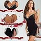 Rouhuhura Dessous Damen Sexy Unterwäsche für Frau Nachthemd Kurze Negligee Sexy Mit Spitzen V-Ausschnitt Nachtkleid Unterkleid Baby Dolls Negligees für Damen (Schwarz M)