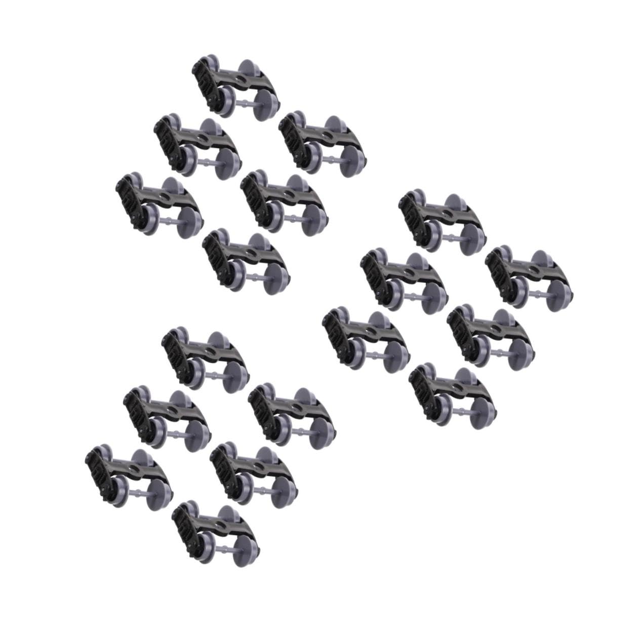 HANABASS 18 Pcs Roues de Train Plastique Kit de Remplacement Stable et Facile à Installer pour Modèles Réduits Accessoires DIY pour Projets Scientifiques et