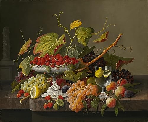Toile impression d'art une abondance de fruits affiche murale 60x90cm