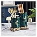 liangzishop Bloque de Cuchillos Retro Cubiertos Escurridor Utensilio Secado Titular de la Cesta con 2 Compartimentos divididos Cerámica Cerámica Utensilios Chopsticks Holder Soporte para Cuchillos