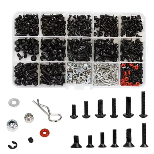 Boîte de vis RC Crawler portable de 500 pièces pour l'assemblage mécanique de modèles HSP Tamiya