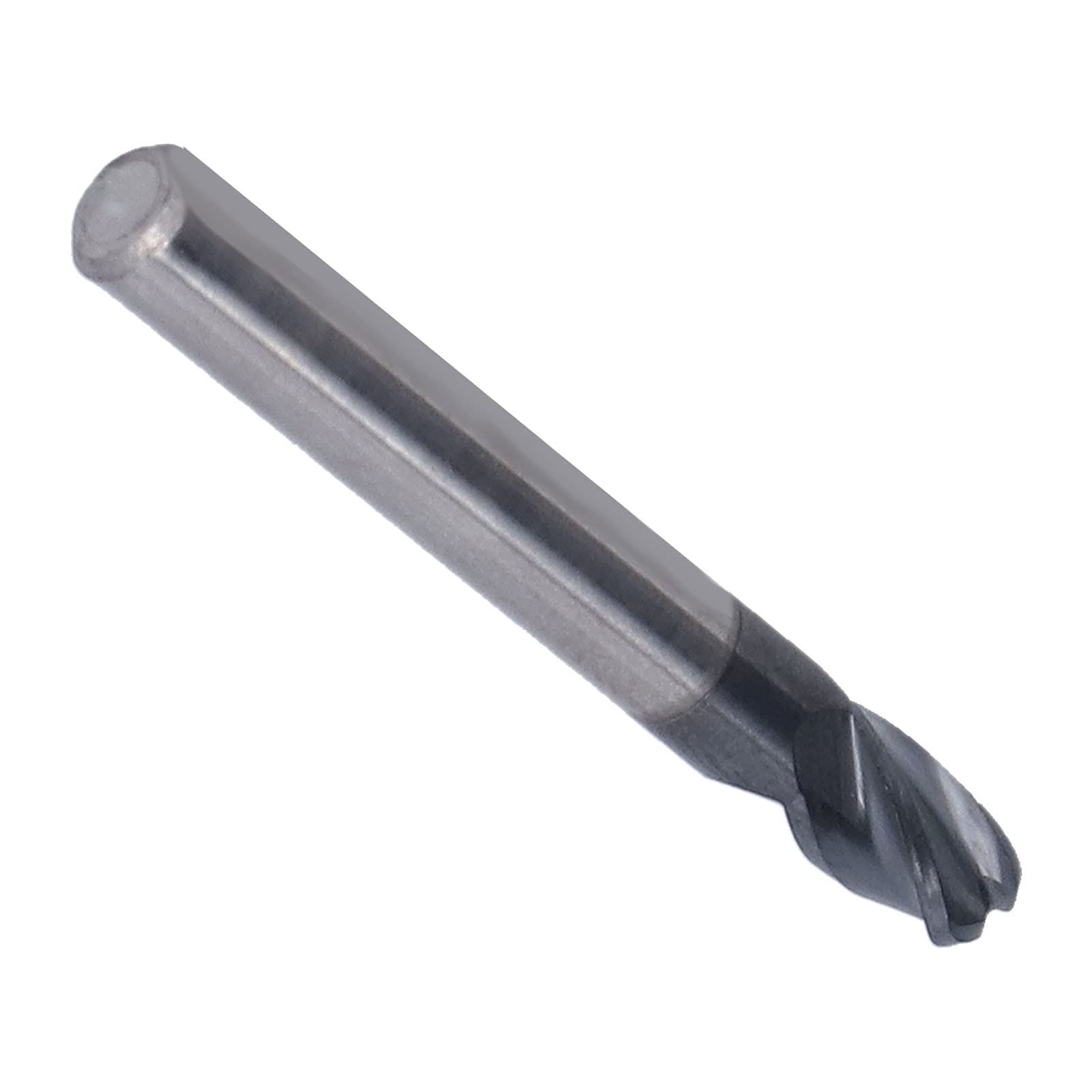 lyrlody Fresa de Punta Esférica de Carburo de Tungsteno, Fresa de 4 Flautas, Broca Enrutadora CNC en Espiral para Acrílico, PVC, Nailon, Resina, Madera, Mármol, Grabado, Recorte, Tallado