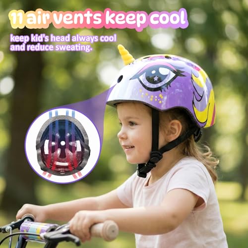 Image of Toddler Kids Bike Helmet, Adjustable and Multi-Sport, 3 Sizes for Ages 1-2-3-5-8-14 Years Child Infant Boys Girls