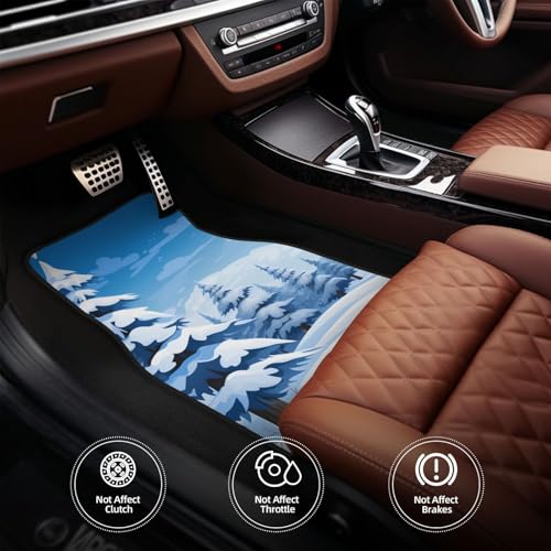 Tapis de sol voiture dessin animé paysage d'hiver pour vos trajets