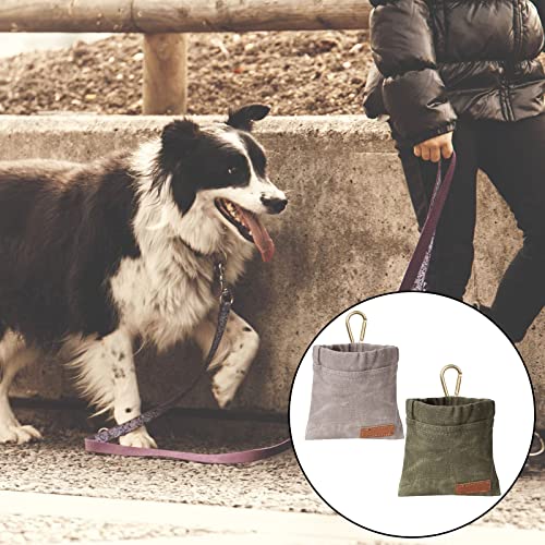 CEXUN Hunde Futterbeutel,Dummy Hundetraining,Leckerlibeutel für Hunde, Futterbeutel Hundetraining,Aportierbeutel Hund,Apportierbeutel für Hunde,Leckerlibeutel für Hunde mit Karabiner-Grün