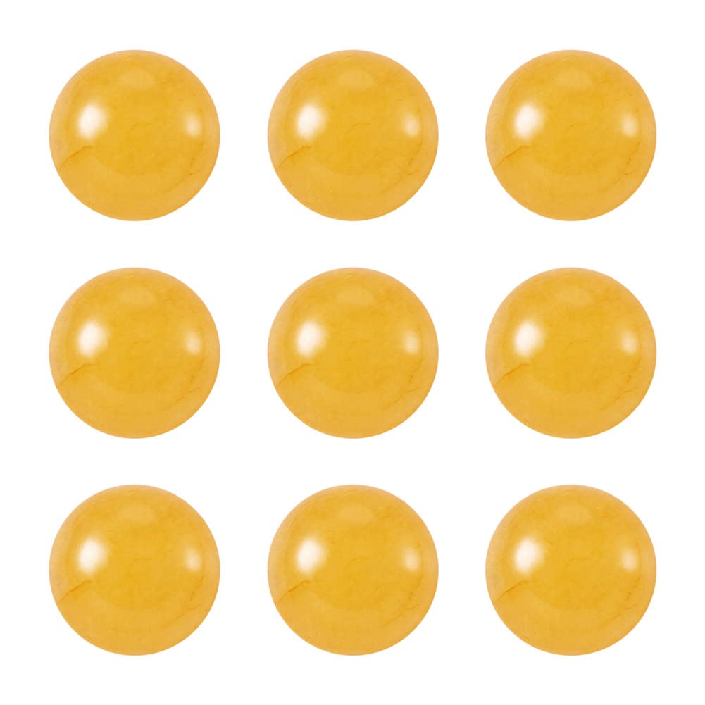 Craftdady 50PCS Flat Round Cabochon 12mm Dyed White Jade Gold Chakra Healing Crystal Half Round Dome Cabs Flat Back Covers For Jewellery Making — image 1
