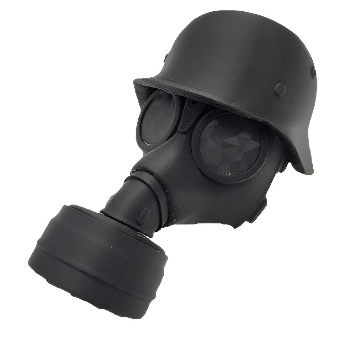 Casco In Acciaio Con Maschera Antigas Per Gancio Traino - Copertura Protettiva PLA+