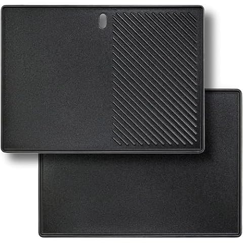 Denmay Płyta grillowa do Landmann Triton 3 i 4 palników, Enders Monroe PRO 4, Enders Boston 6, Broil King Baron, Crown, żeliwna plancha, 43,5 x 31,5 cm, 1 opakowanie