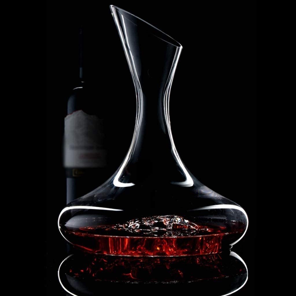 Karafka do whisky i zestaw kieliszków karafka do wina wysokiej jakości prosta bezołowiowa szkło kryształowe szybka karafka do czerwonego wina karafka do nalewania nadaje się dla rodziny restauracji na imprezę bar prezent 1500 ml karafka do wina napowietrz