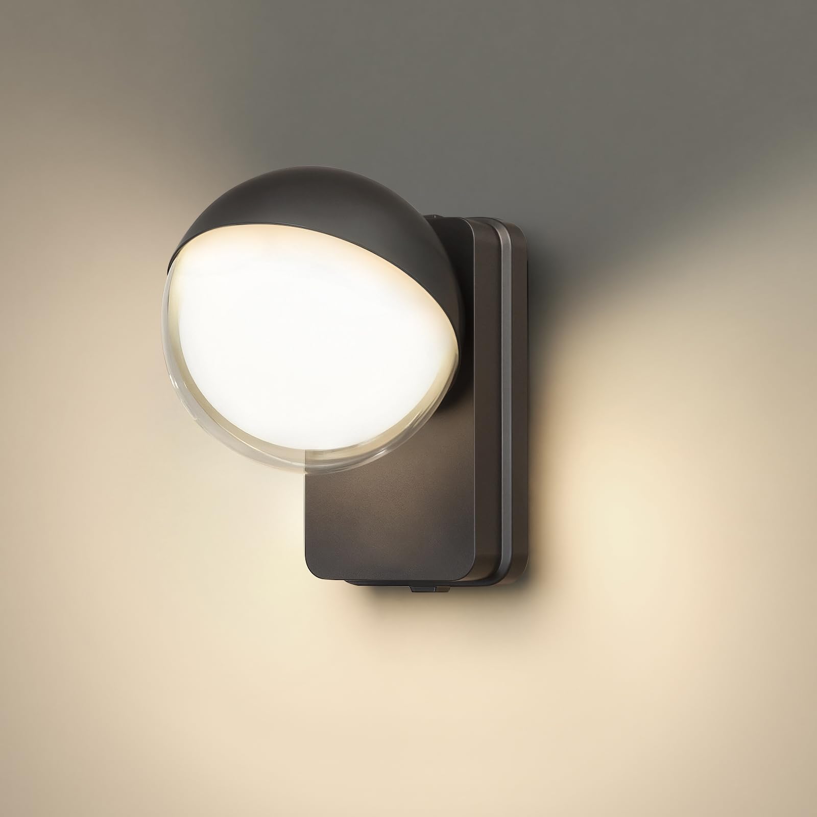 LED Wandleuchte Aussen - Modern Außenlampe Wand 18W 3000K Aussenlamp Wand 350°schwenkbar Schwarz Wandlampe, IP65 Wasserdicht Außenwandleuchte Hauswand für Garage Garten Terrasse(Nicht Bewegungsmelder)