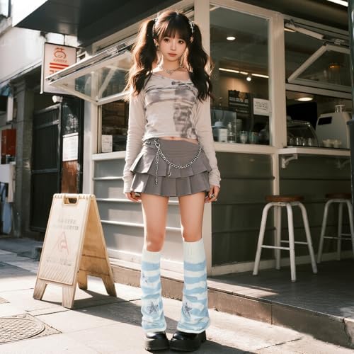 Image of Junely Leg Warmers for Women Kawaii Leg Warmer Cute Legwarmers Japanese Socks Emo Lolita Gyaru Harajuku Accessories