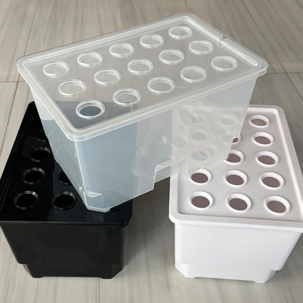 Bac de plantation à base d'eau intérieur transparent 15 trous pour petite surface
