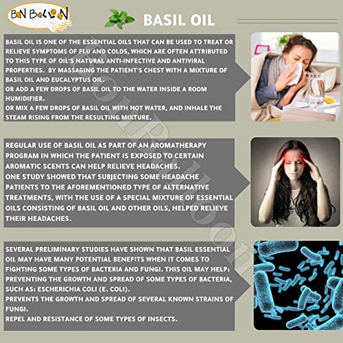 Pure & Natural Basil Oil Al Hawaj Elhawag El Hawag Cold Pressed Concentrated Crude Perfect Rich Egyptian Arab Herbal Herbals Herb Herbs No Additives ( 1 Pack = 17.64 Oz / 500 Ml ) زيت الريحان الحواج #TOP3