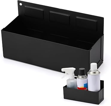 Mayouko Magnetic Aerosol Spray Can Holder, 8.3" x 3" x 4.4", Magnet Toolbox Bottle Holder, Toolbox Storage Shelf for Chest, Garage, Workspace