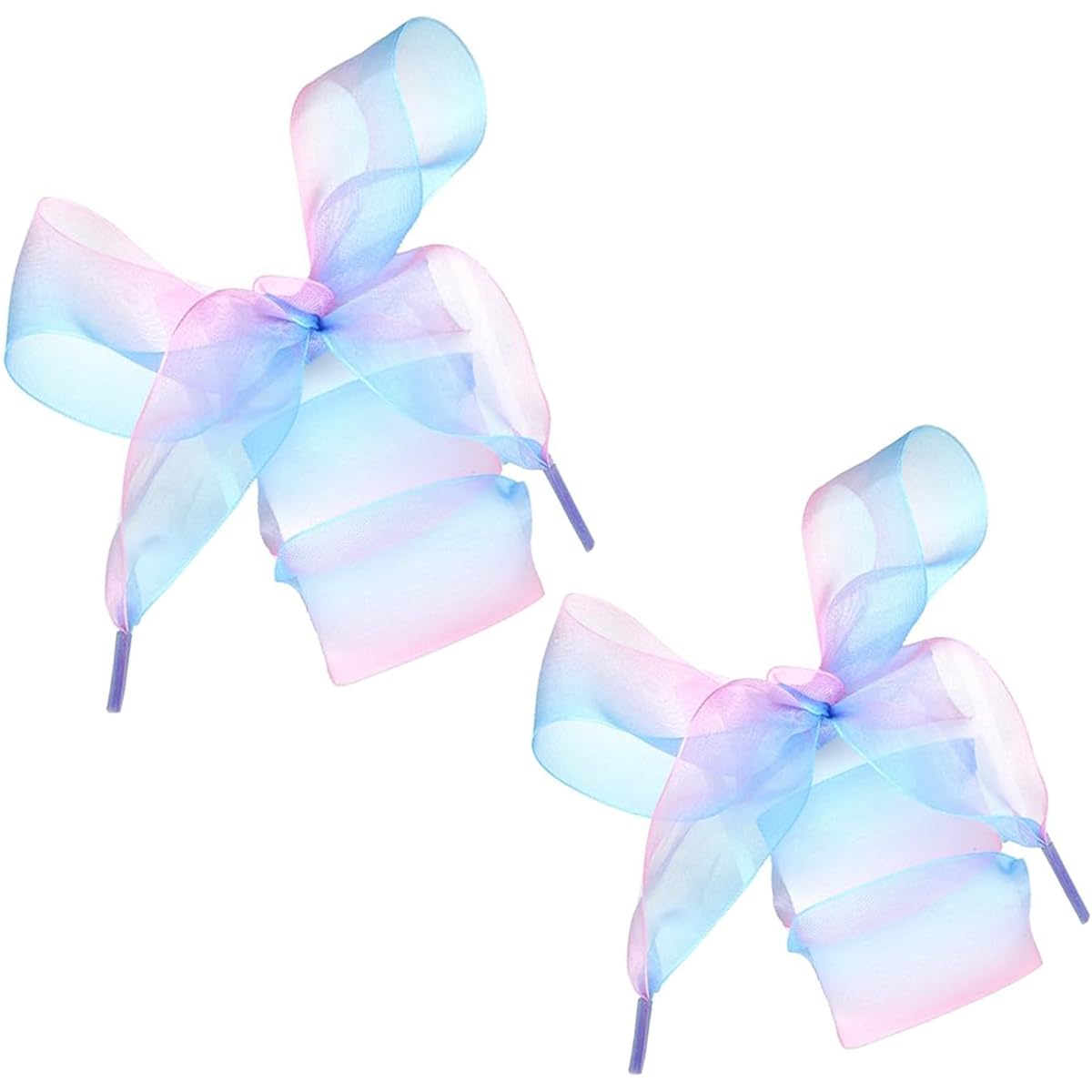 YFLY 1 Pair Shoe Laces, Soft Casual Flat Satin Ribbon Shoelaces Sneaker Shoestrings for Women Girls 4CM Wide