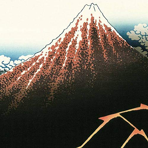 Amazon.co.jp: 葛飾北斎『山下白雨』高精彩工芸画+手彩 風景画 浮世絵