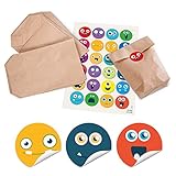 Papier-Tüten-Set: Kreuzbodenbeutel in der Größe 14 x 22 x 5,6 cm aus Kraftpapier.