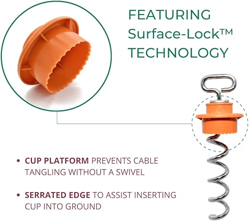 Miniatura 3 de Intellileash Products Intelli-Stayk Estaca con tecnología especial de bloqueo de superficie para atar perros Evita que se tiren y se doblen.