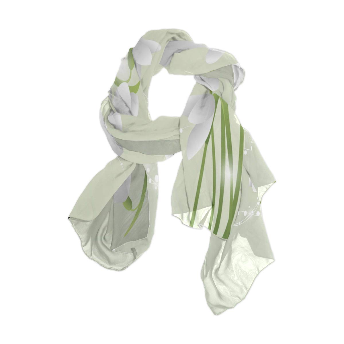 Use7 Snowdrop Floral Flower Scarf Shawl Wrap