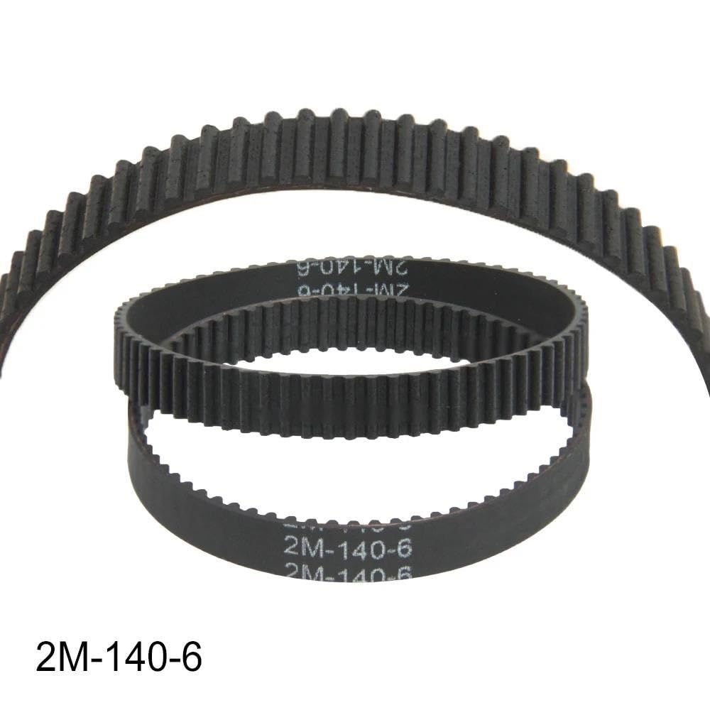 2 Stück Getriebeantriebsriemen 2M-140-6 Umfang 140 Mm Breite 6 Mm Zähne 70 Synchronförderer Ersatzteil Für Staubsauger Schlaufe Zahnriemen