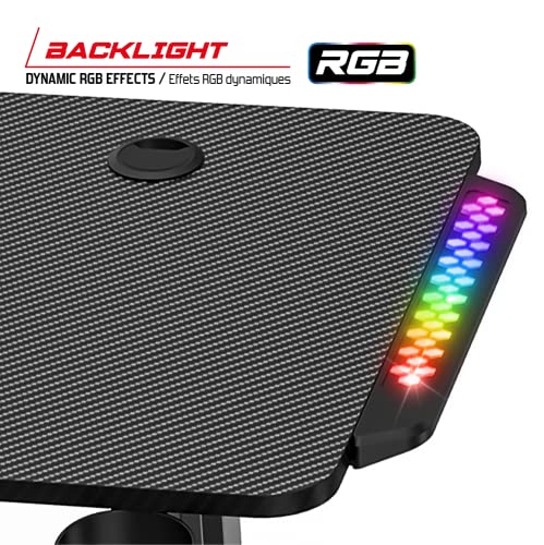 Bureau d'Angle Gaming de 160 cm pour créer un setup de streaming dans une chambre - 5