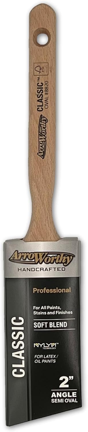 Arroworthy - Juego de pinceles de pintura, 4 x 2 pulgadas en ángulo, Rembrandt, Finultra, clásico, rojo escarcha