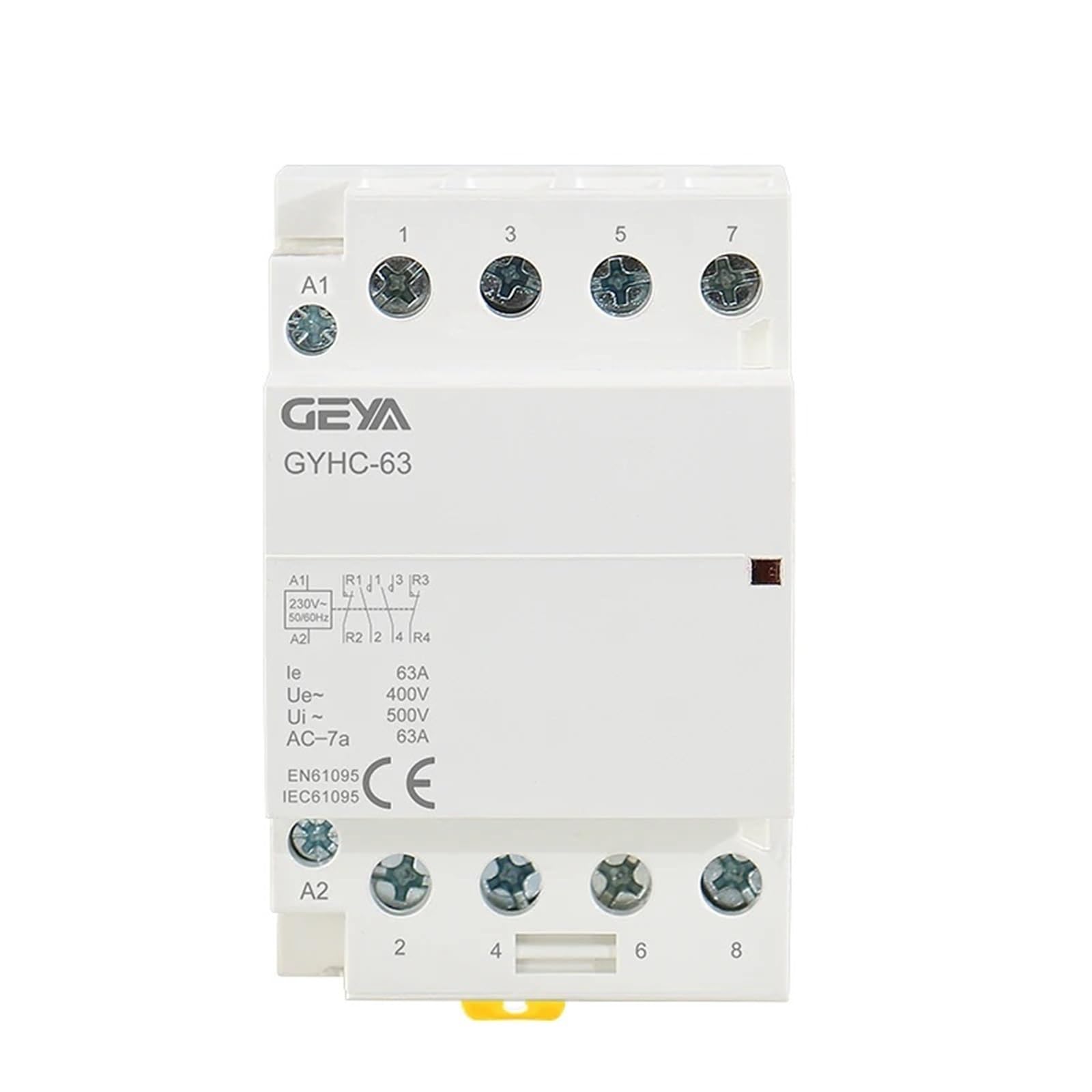 Stycznik modułowy AC do użytku domowego na szynie DIN 4P 63A 4NO lub 2NC2NO 220V/230V 50/60HZ(4P 40A 2NO2NC 220V)