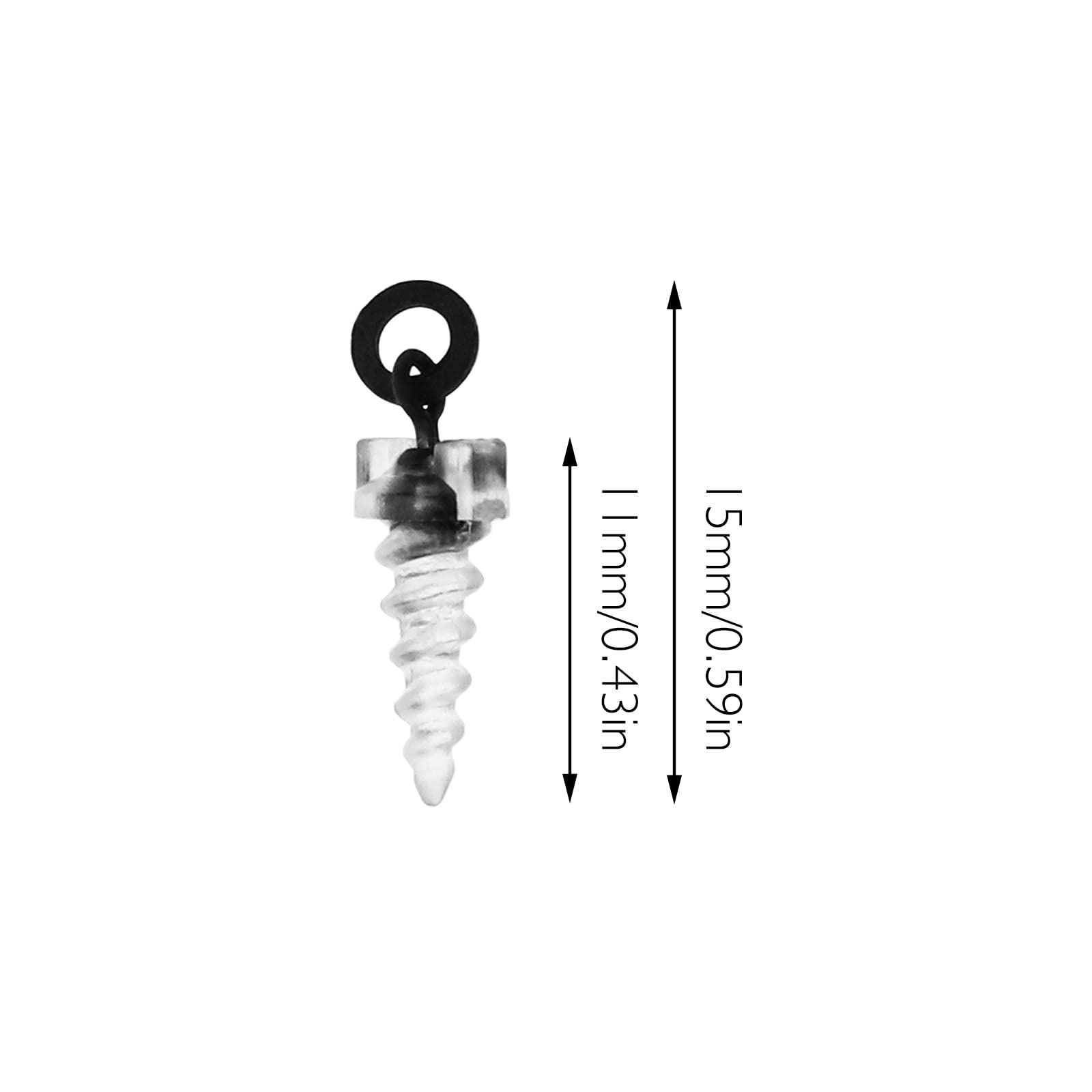 50 Viti Per Esche Da Pesca EMSea, 15 Mm, Per D-Rigs, Chod Rigs, Blow Back Rigs, Per Boilies E Pop-up, Trasparenti E Nere