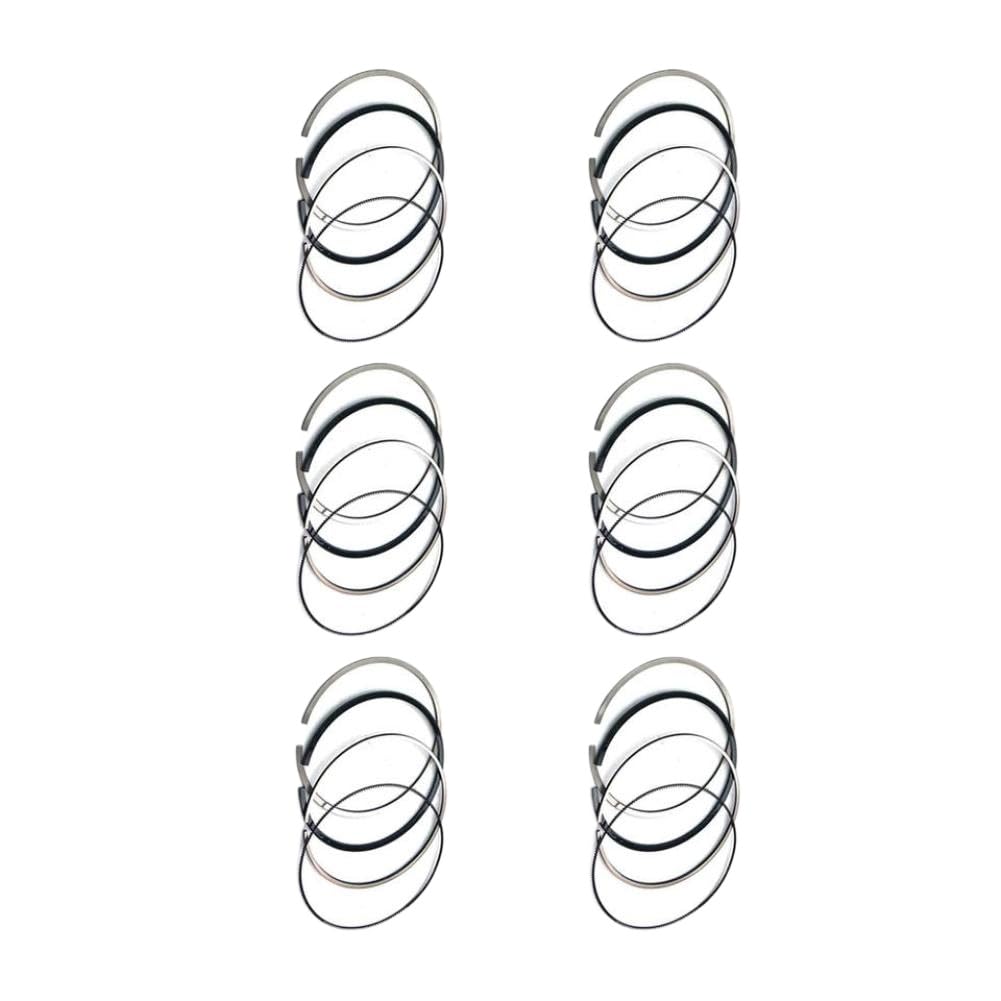 Jeu de segments de Piston 6X Fit 3.0 Compatible avec 04-16 3 4 5 6 7 X3 X4 X5 X6 E90 F30 F80 3.0T 24V Diesel N57D30A remplacement pour 11257811793