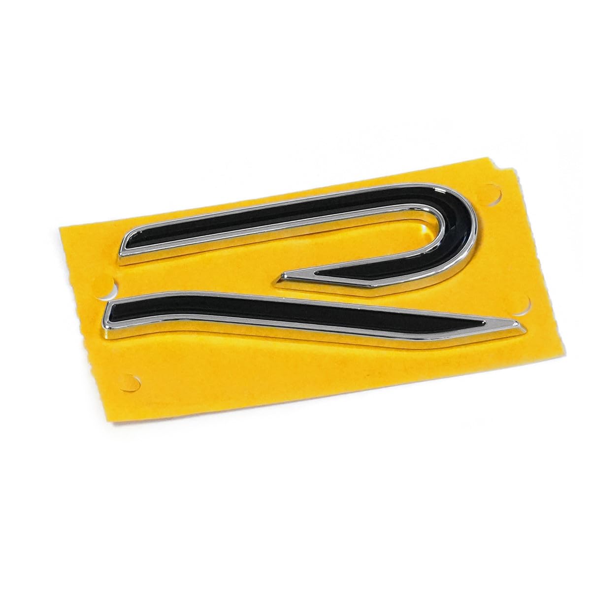 Volkswagen 571853425DFOD Schriftzug R-Logo Emblem Aufkleber, schwarz/Silber
